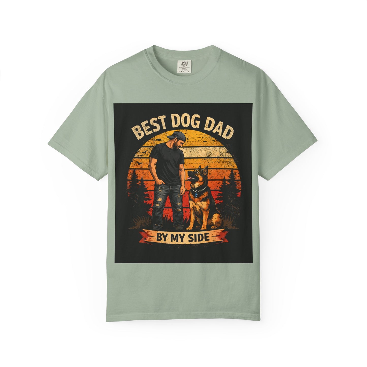 Best Dog Dad by My Side T-Shirt | Dog Lover Father Tee