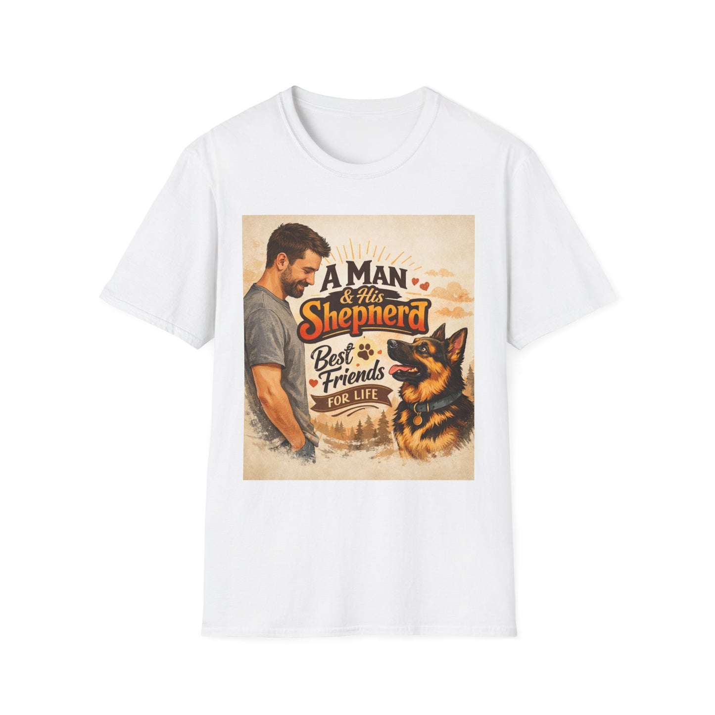 A Man & His Shepherd T‑Shirt — German Shepherd Dog Lover Tee