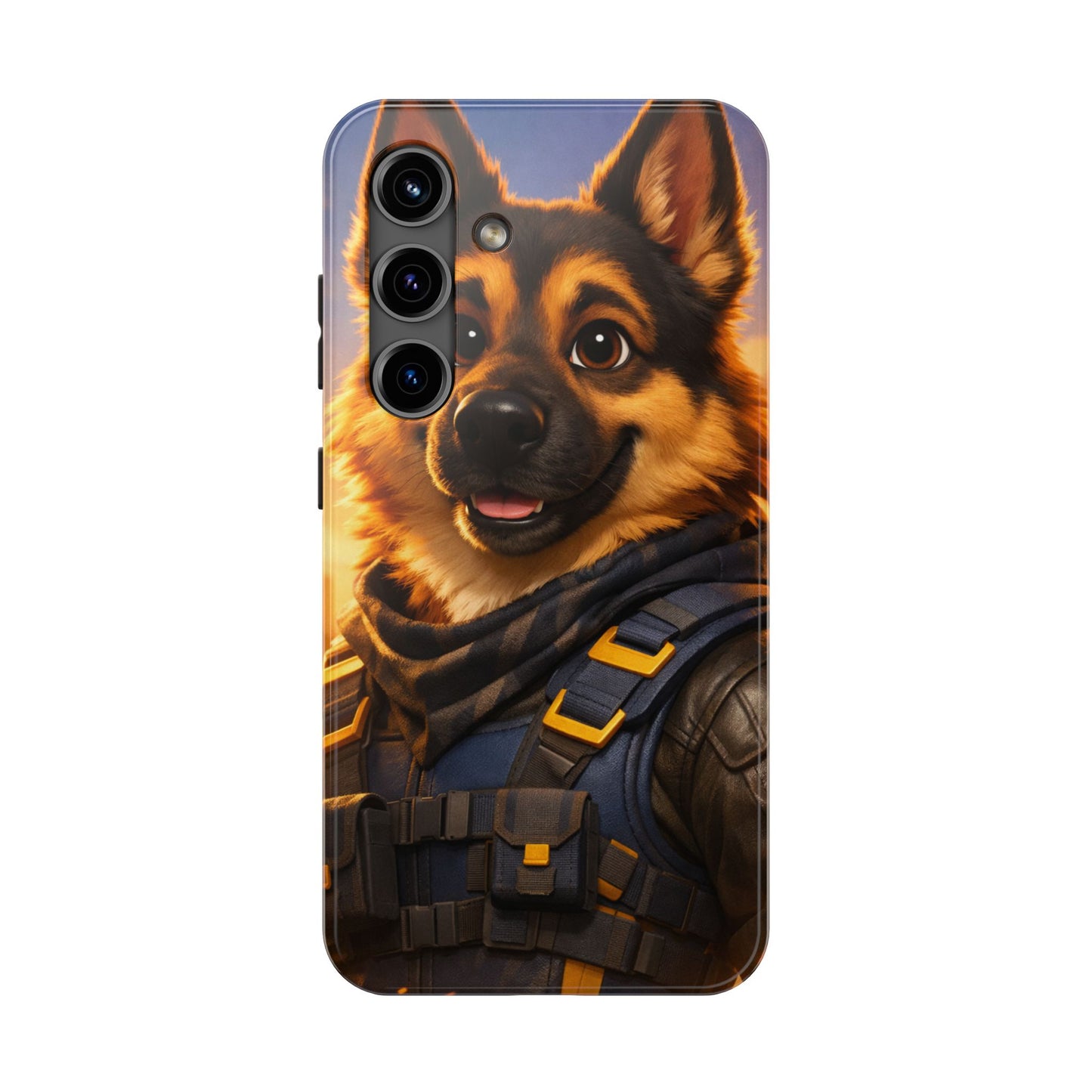 German Shepherd Tactical Hero Phone Case – Tough Protective Cover for iPhone & Samsung