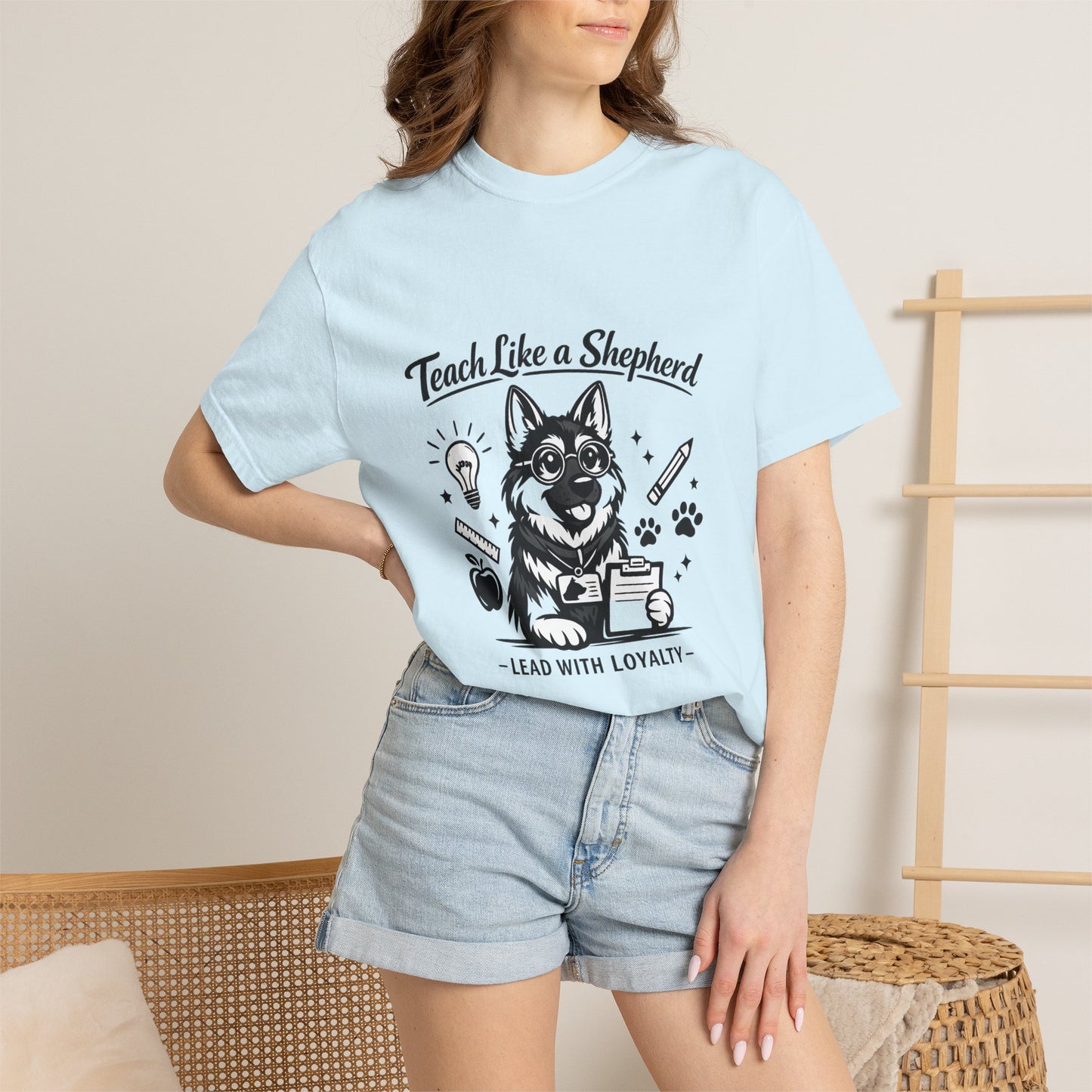Teacher Life German Shepherd T‑Shirt – Funny Back to School Dog Lover Tee | Classroom Outfit | Gildan 64000