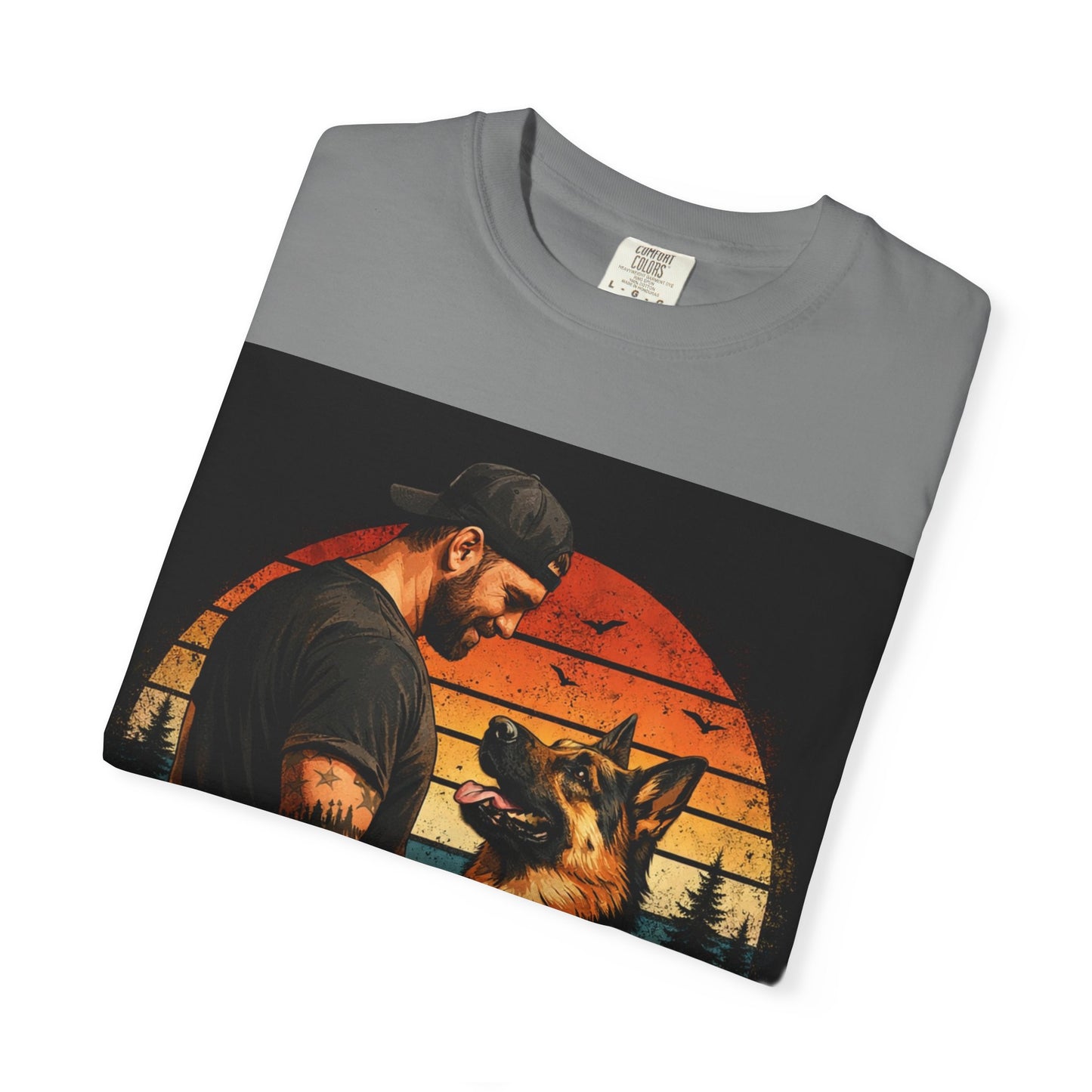 Best Dog Dad Ever Shirt | German Shepherd Dog Dad Tee | Loyal Companions Forever Friends | Comfort Colors 1717 Vintage Tee
