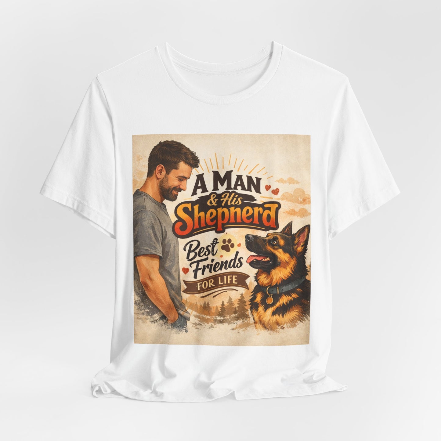 A Man & His Shepherd Best Friends For Life T‑Shirt — German Shepherd Dog Shirt