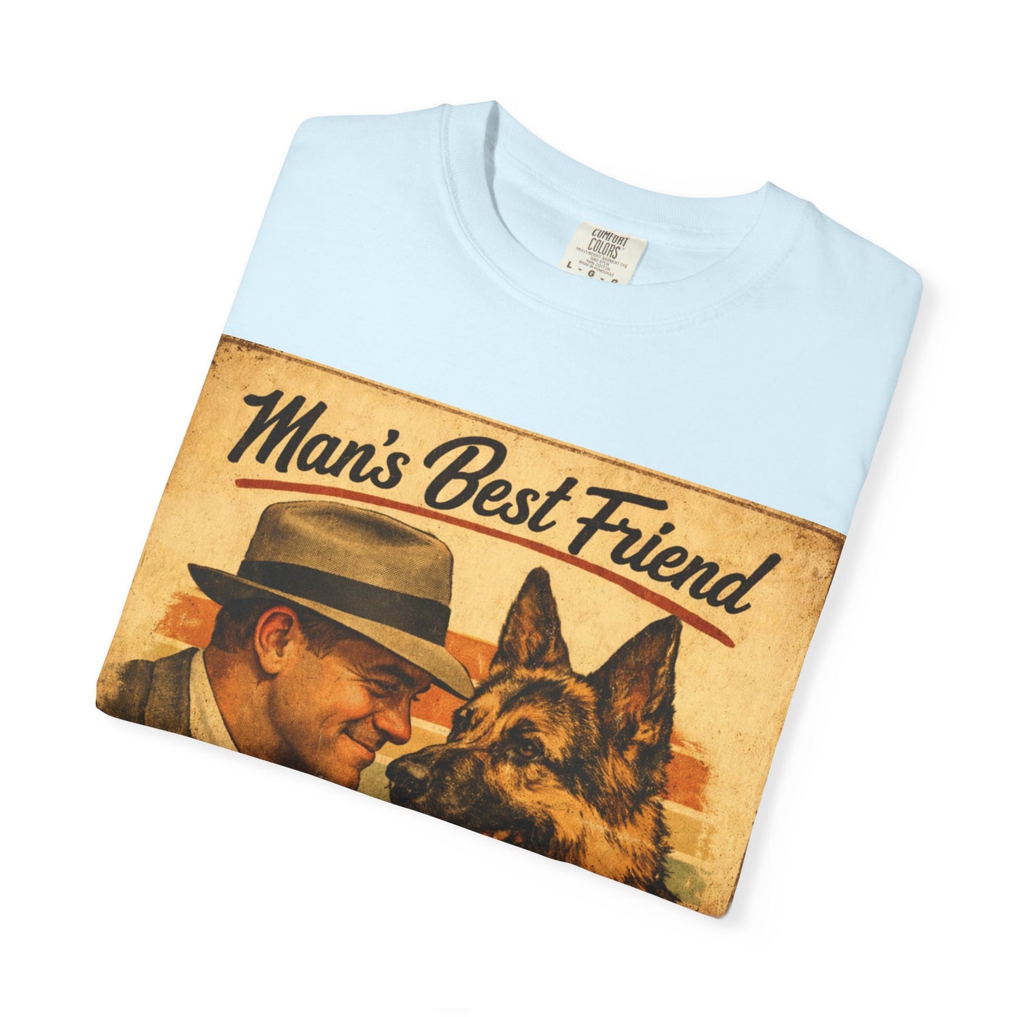 Man's Best Friend Loyal to the End T-shirt | Retro Dog Vintage Poster