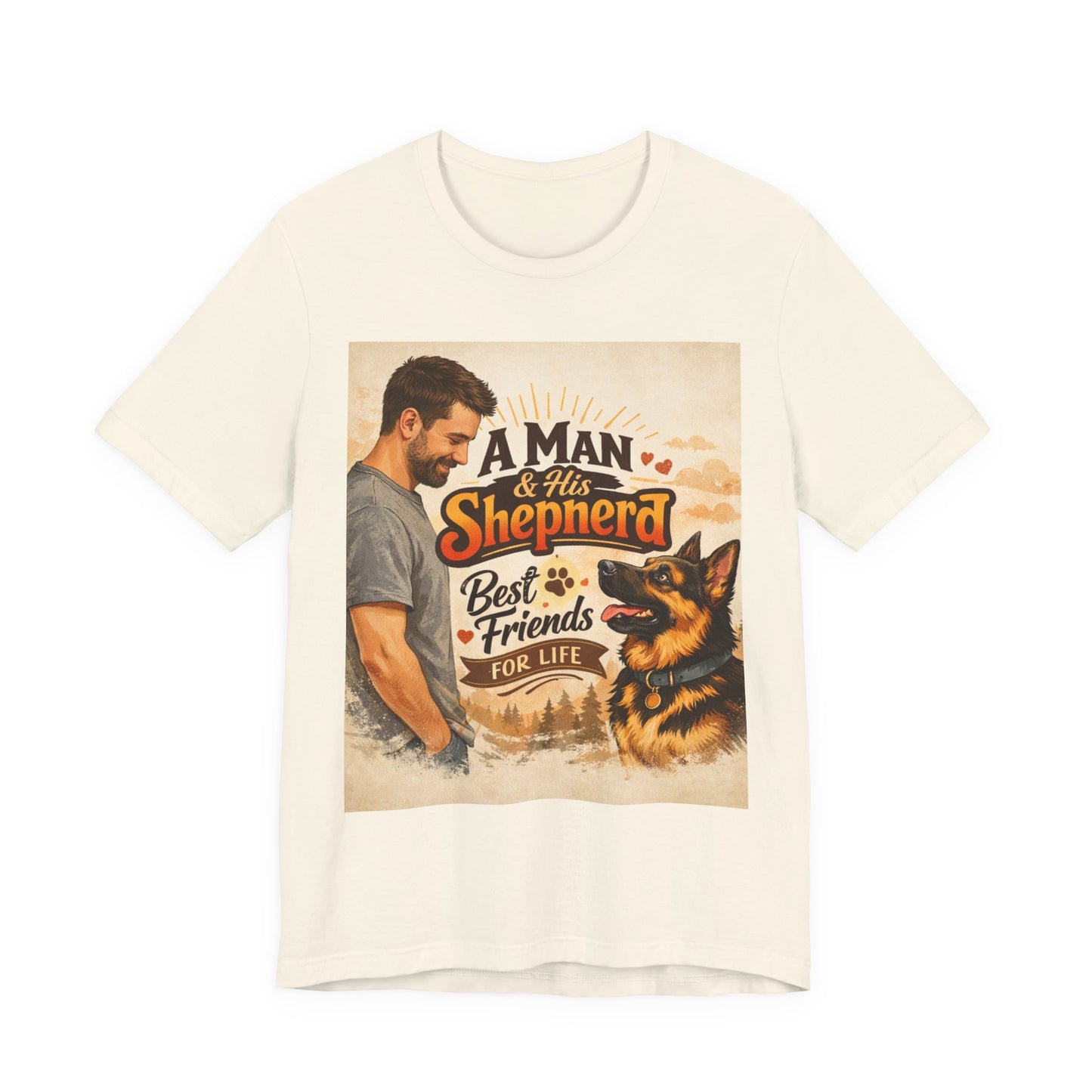A Man & His Shepherd Best Friends For Life T‑Shirt — German Shepherd Dog Shirt