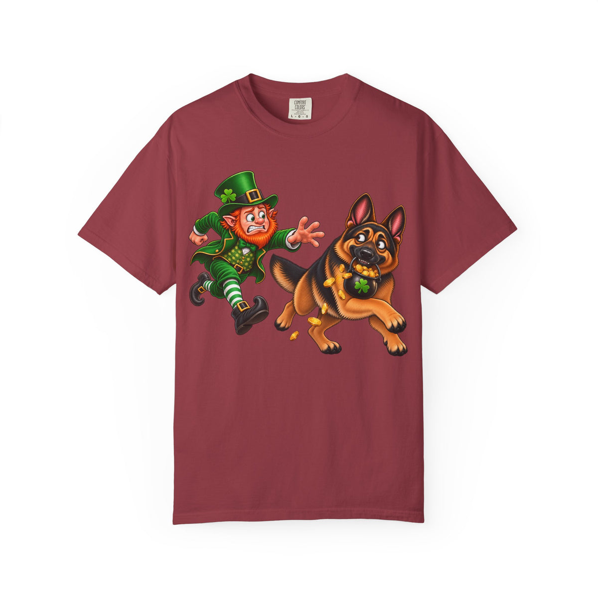 German Shepherd St. Patrick’s Day Shirt – Funny Leprechaun Chase GSD Tee