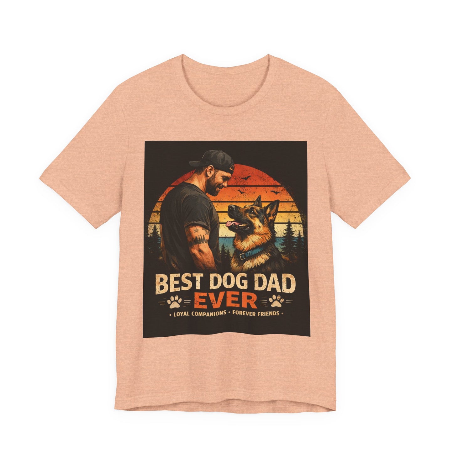 Best Dog Dad Ever Shirt | German Shepherd Dog Dad Tee | Loyal Companions Forever Friends | Bella Canvas 3001 Soft Tee