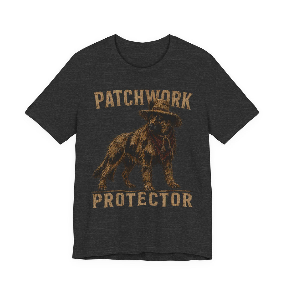 Patchwork Protector German Shepherd Halloween T-Shirt – Scarecrow GSD Dog Lover Graphic Tee