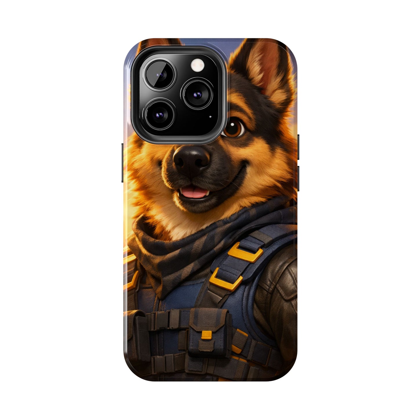 German Shepherd Tactical Hero Phone Case – Tough Protective Cover for iPhone & Samsung