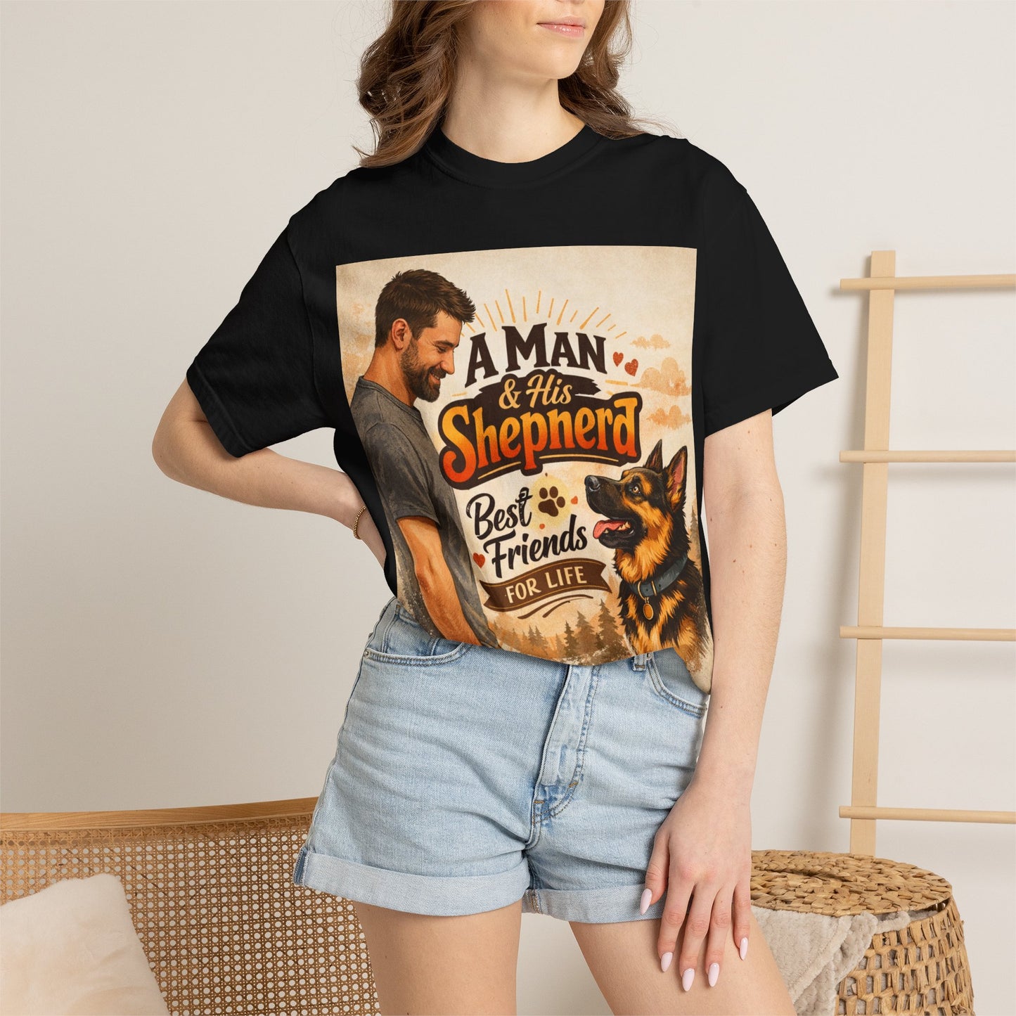 A Man & His Shepherd Best Friends for Life T‑Shirt — German Shepherd Dog Lover Tee