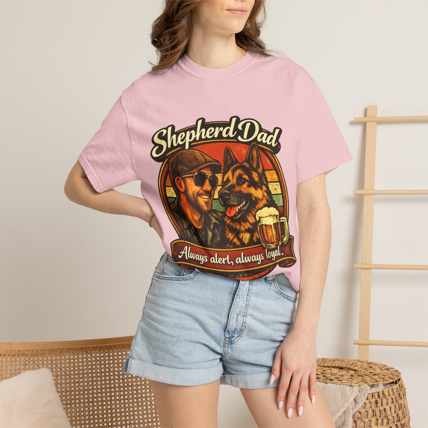 Shepherd Dad graphic T-Shirt | German Shepherd owner tee, dog lover shirt