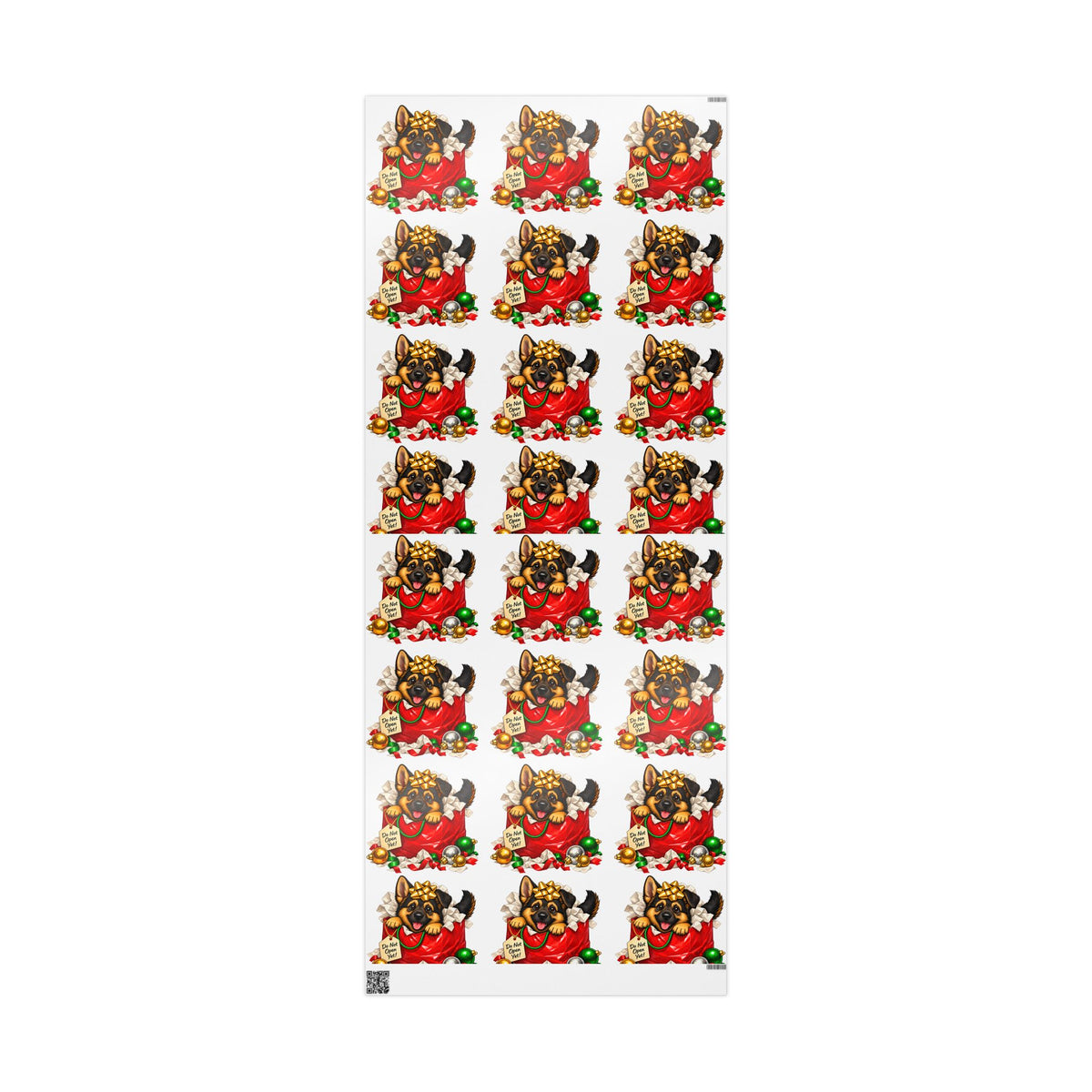 German Shepherd Christmas Wrapping Paper – GSD Puppy Gift Wrap