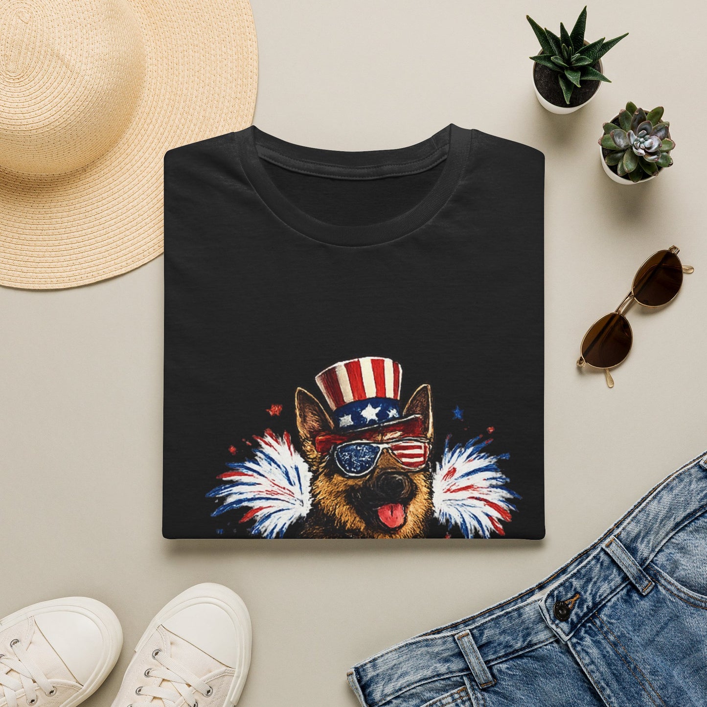 Patriotic German Shepherd Pawtriot T-Shirt | Fourth of July Dog Shirt