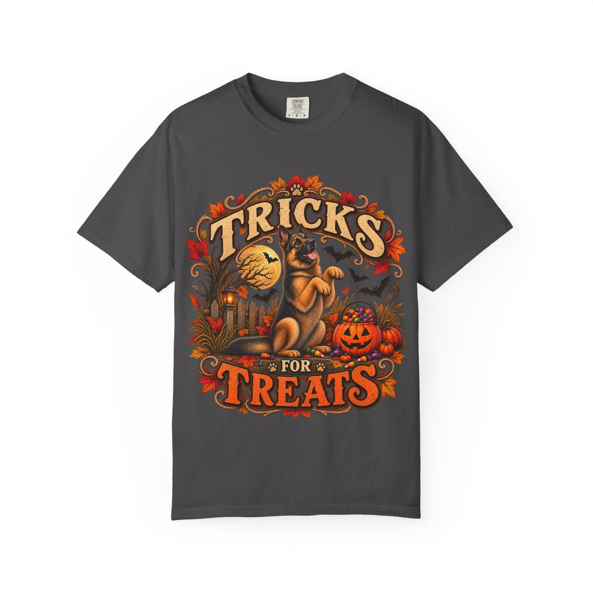 German Shepherd Tricks for Treats Halloween T-Shirt