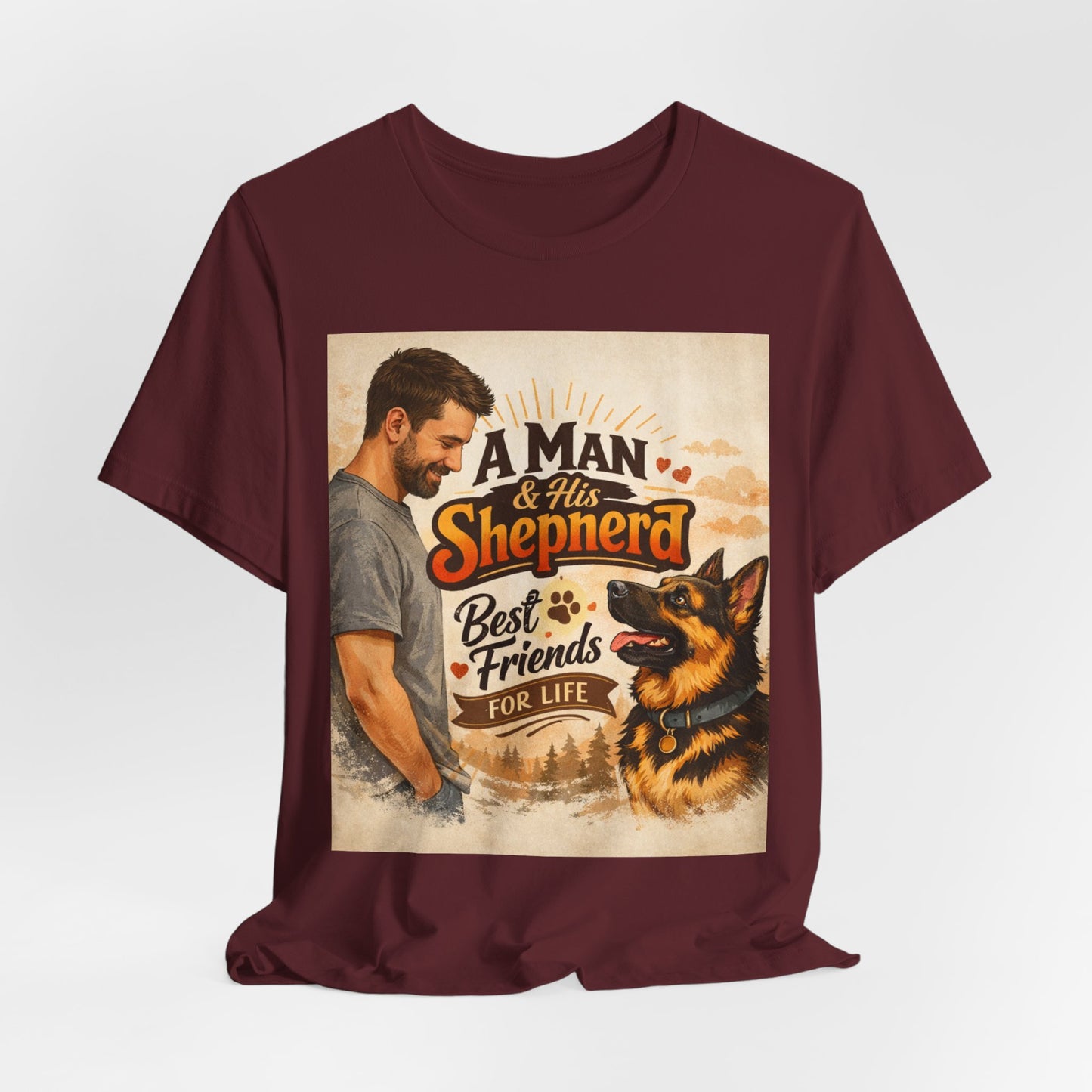 A Man & His Shepherd Best Friends For Life T‑Shirt — German Shepherd Dog Shirt