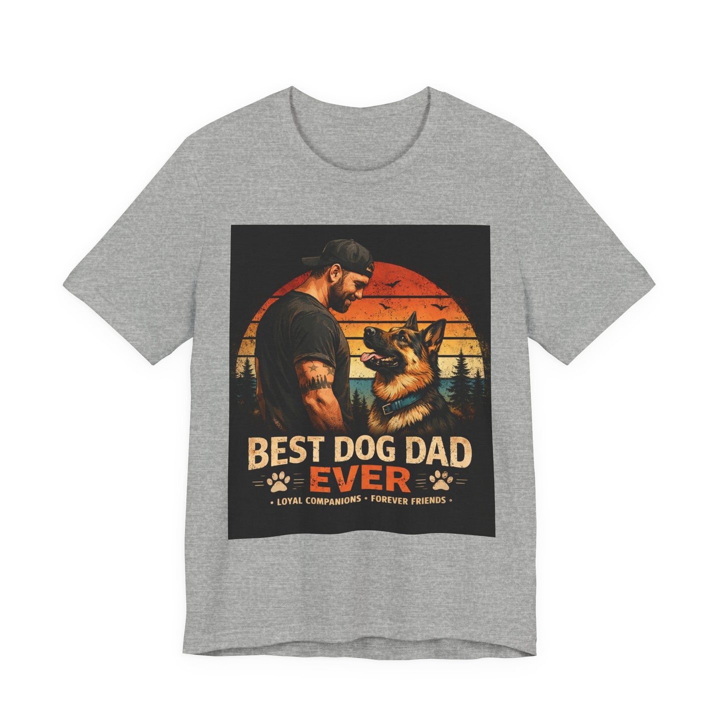 Best Dog Dad Ever Shirt | German Shepherd Dog Dad Tee | Loyal Companions Forever Friends | Bella Canvas 3001 Soft Tee