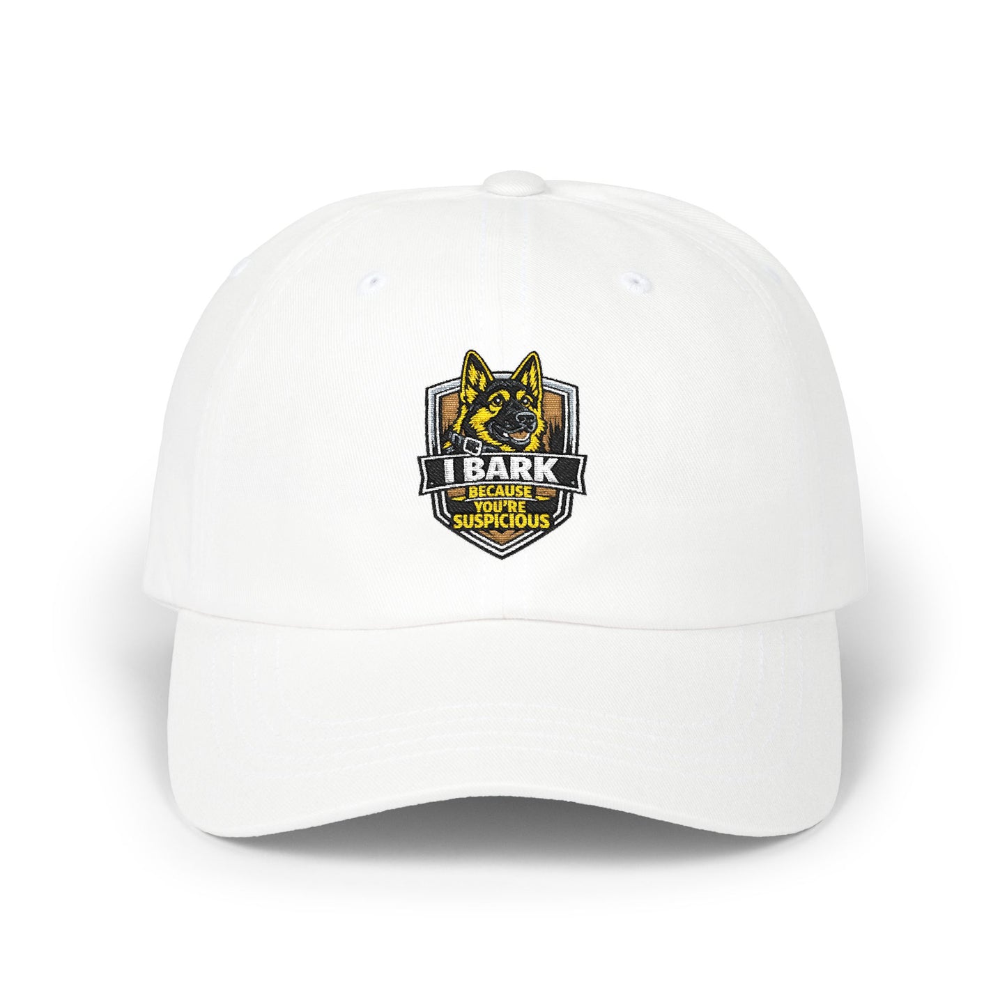 Dad Cap — "Bark If I’m Obedient" German Shepherd Embroidered Hat