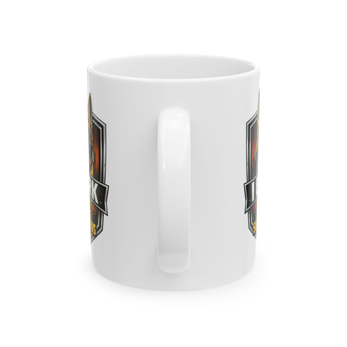 Ceramic Mug — Heavy Metal Flame Logo Coffee Cup