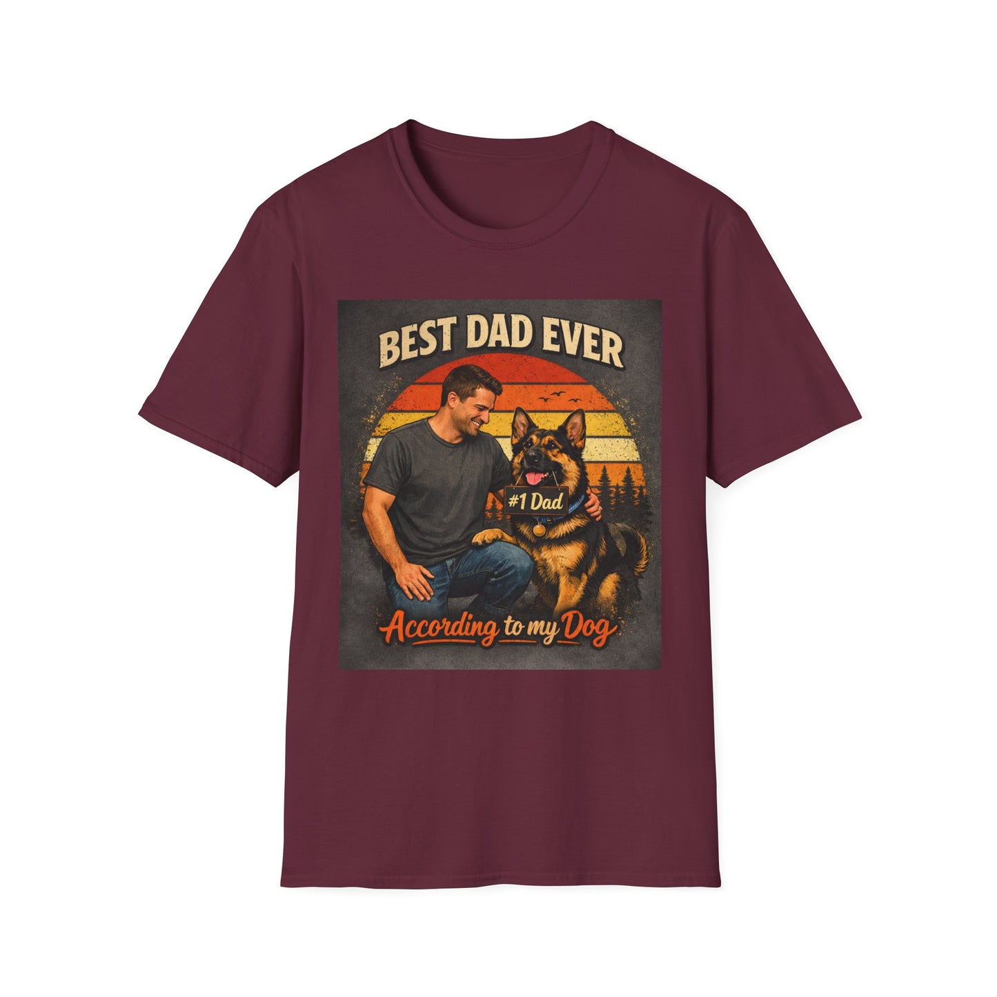 Best Dad Ever German Shepherd T-Shirt | Dog Dad Shirt | Gift for German Shepherd Owners