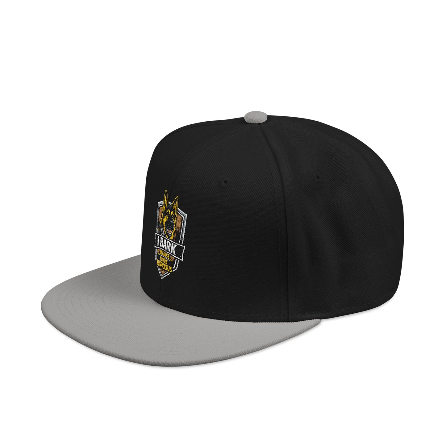 Embroidered Crown Skull Snapback Hat — Streetwear Baseball Cap with Gold Accent