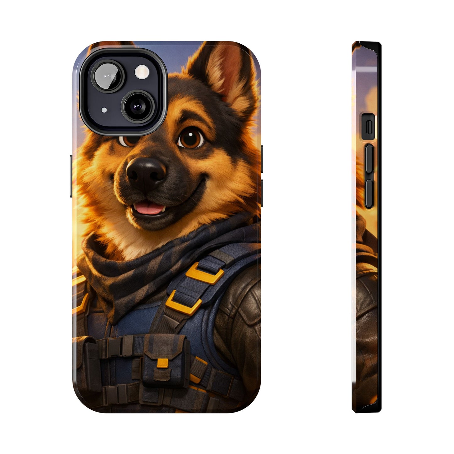 German Shepherd Tactical Hero Phone Case – Tough Protective Cover for iPhone & Samsung