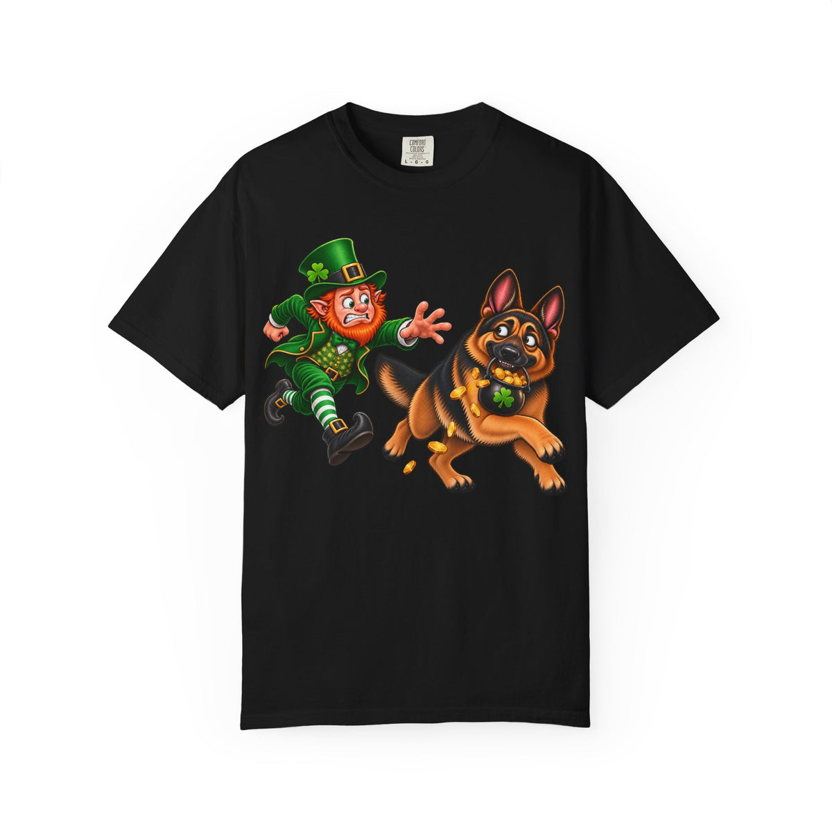 German Shepherd St. Patrick’s Day Shirt – Funny Leprechaun Chase GSD Tee