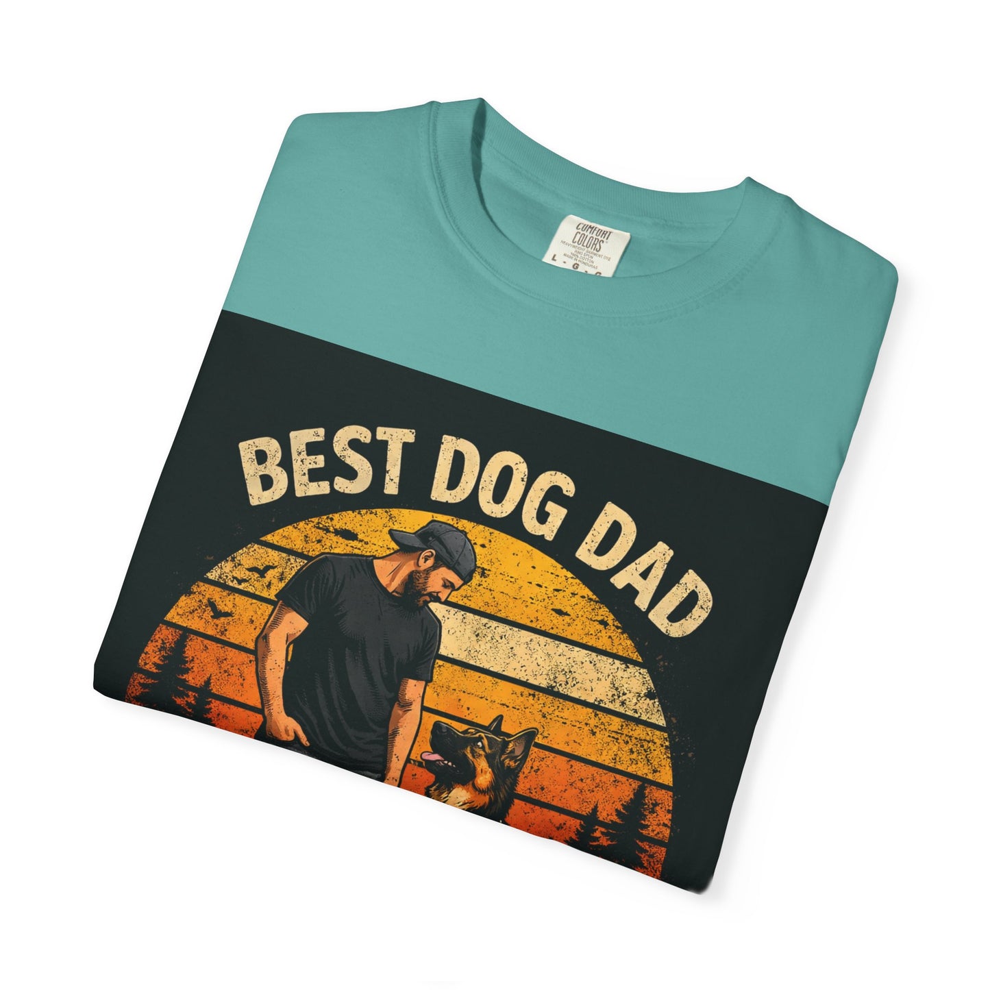 Best Dog Dad by My Side T-Shirt | Dog Lover Father Tee