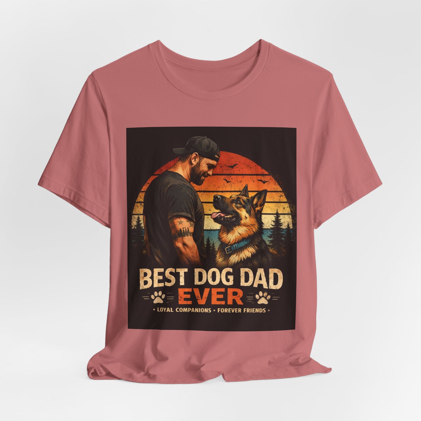 Best Dog Dad Ever Shirt | German Shepherd Dog Dad Tee | Loyal Companions Forever Friends | Bella Canvas 3001 Soft Tee