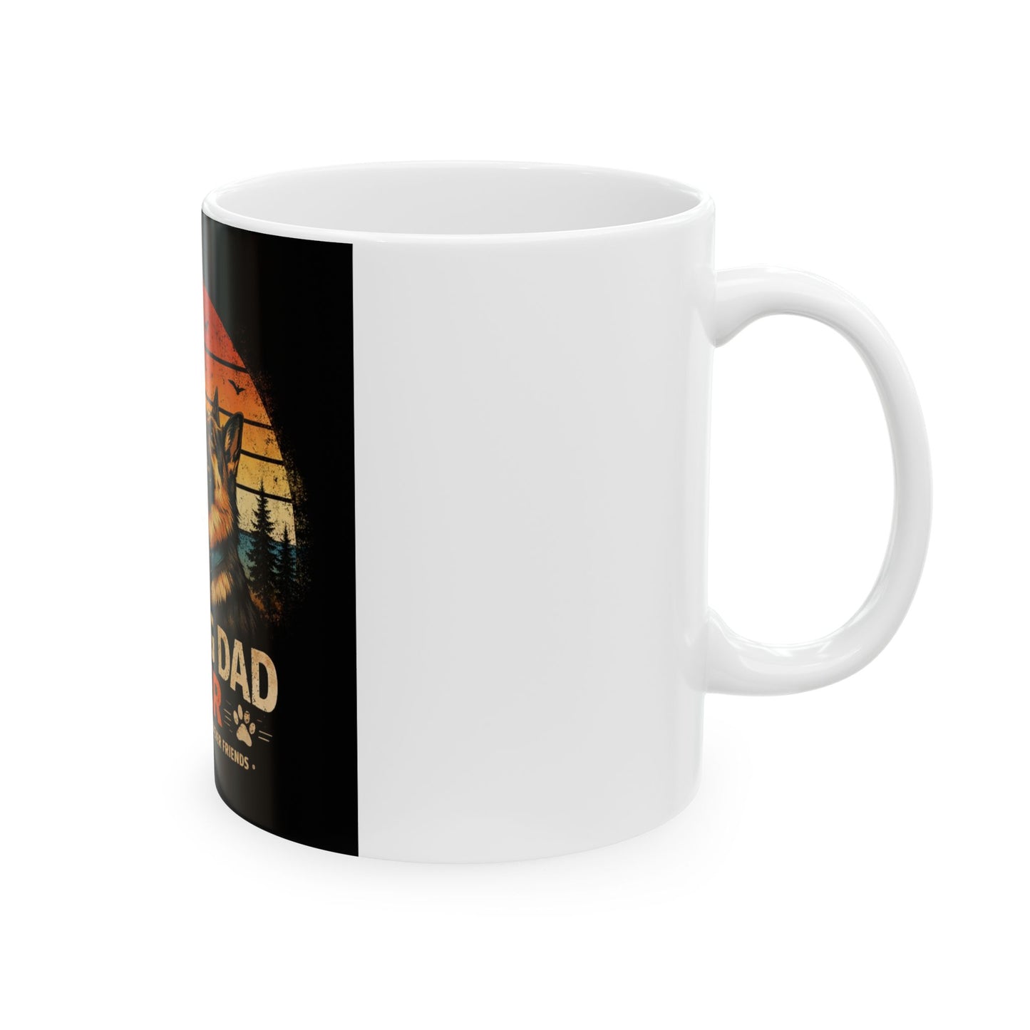Best Dog Dad Ever Mug | German Shepherd Coffee Cup, Dog Lover Ceramic Mug