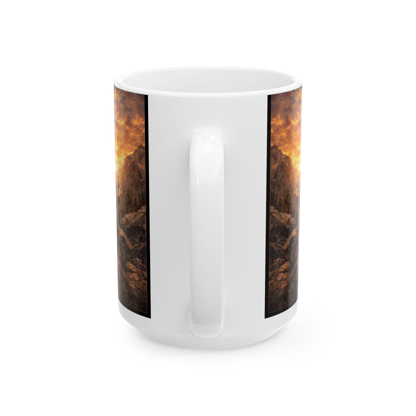 German Shepherd Mountain Sunset Mug | Ceramic Coffee Cup
