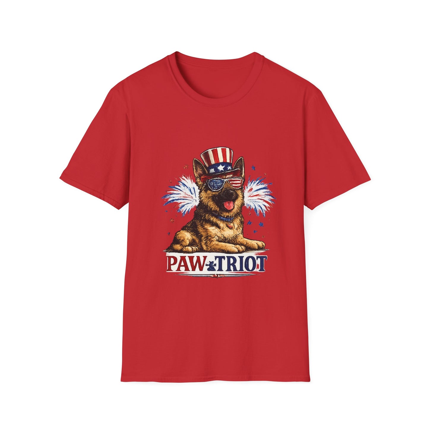 Patriotic German Shepherd Pawtriot T-Shirt | Fourth of July Dog Shirt