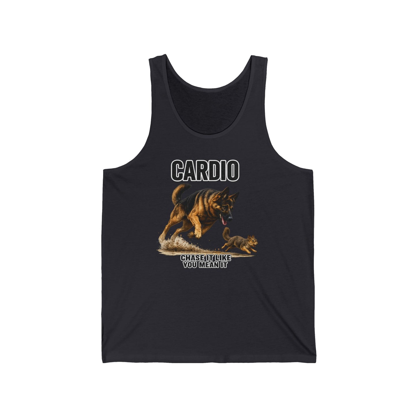Cardio German Shepherd Tank Top | Workout Tank | Fitness Shirt for Dog Lovers