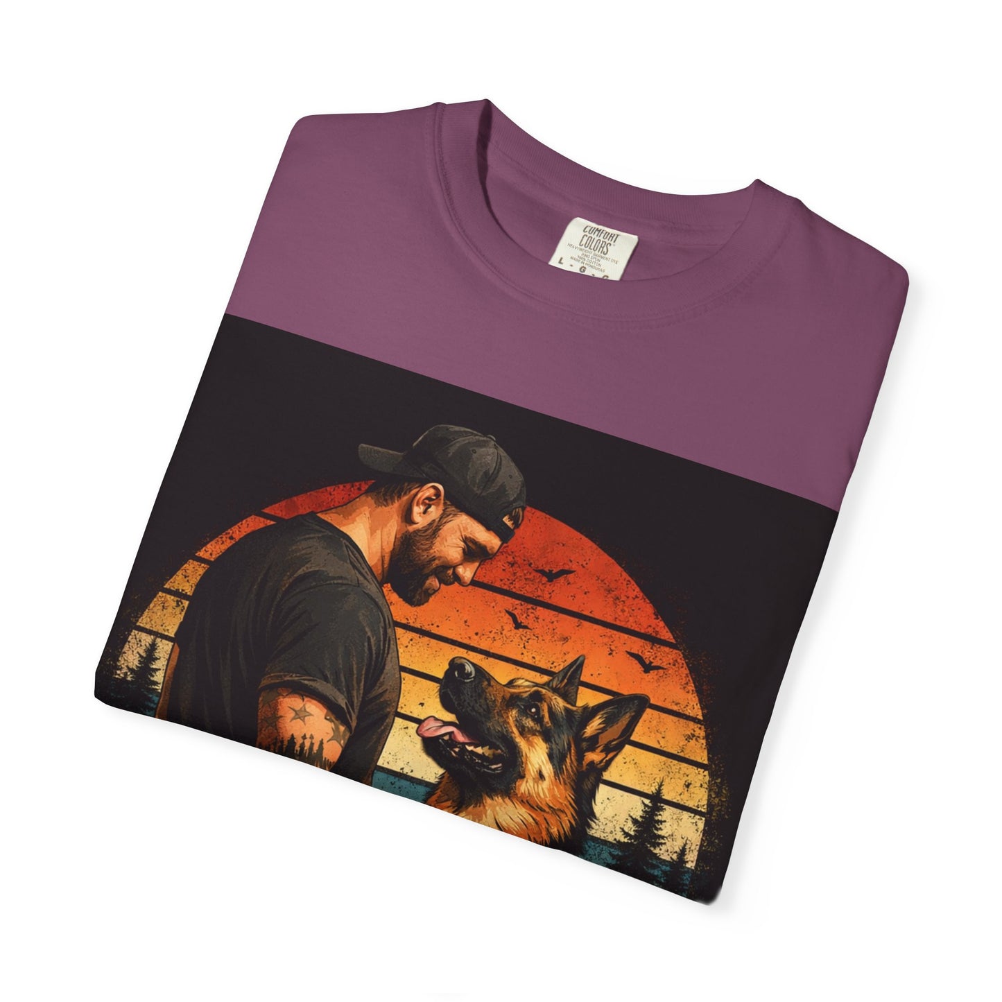 Best Dog Dad Ever Shirt | German Shepherd Dog Dad Tee | Loyal Companions Forever Friends | Comfort Colors 1717 Vintage Tee