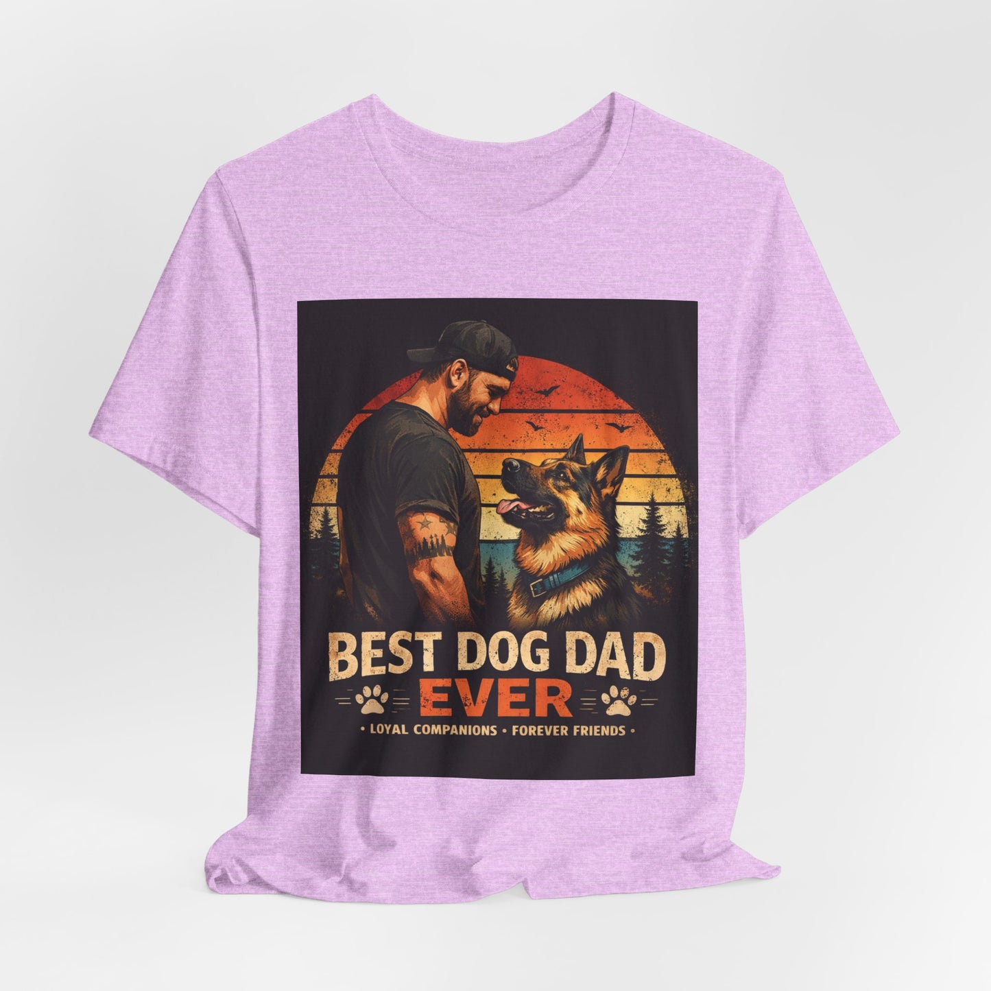 Best Dog Dad Ever Shirt | German Shepherd Dog Dad Tee | Loyal Companions Forever Friends | Bella Canvas 3001 Soft Tee