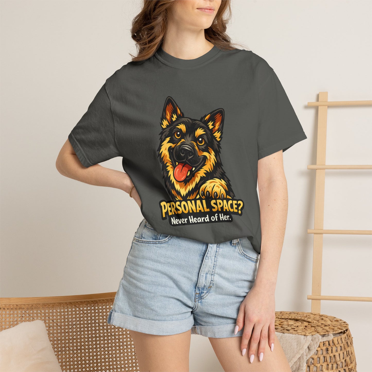 Personal Space? Never Heard of Her German Shepherd T-Shirt | Funny Dog Tee
