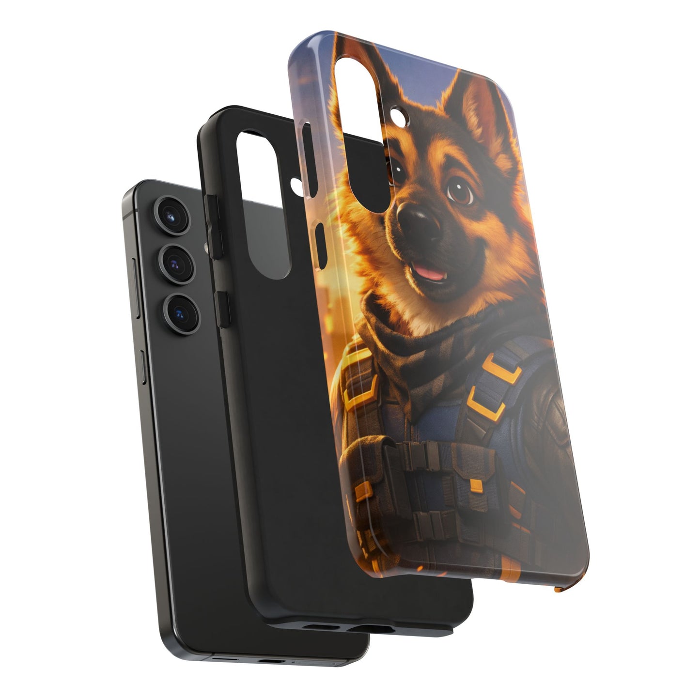 German Shepherd Tactical Hero Phone Case – Tough Protective Cover for iPhone & Samsung