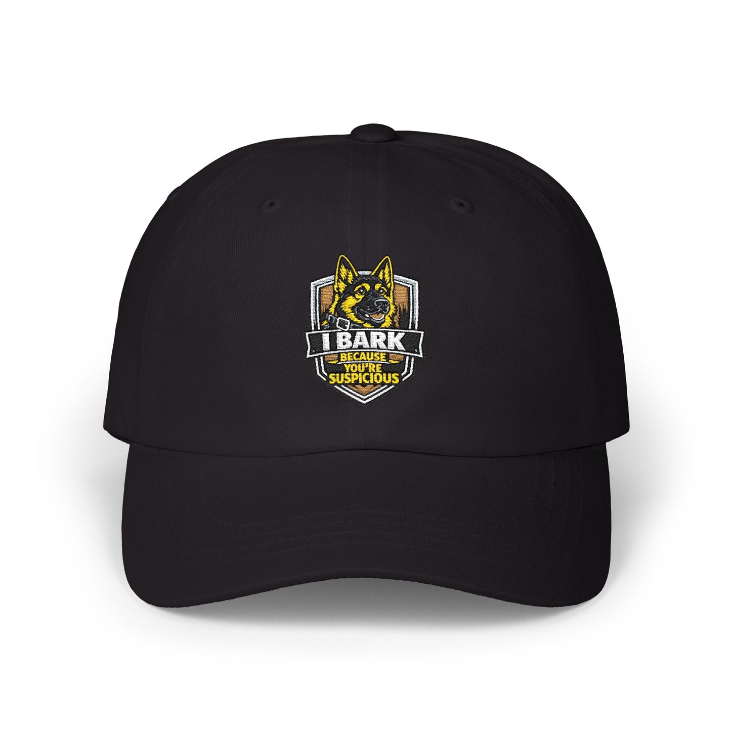 Dad Cap — "Bark If I’m Obedient" German Shepherd Embroidered Hat