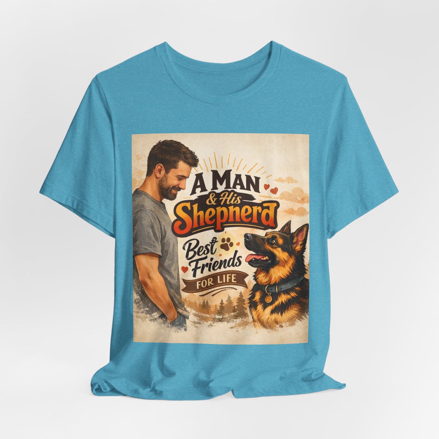 A Man & His Shepherd Best Friends For Life T‑Shirt — German Shepherd Dog Shirt
