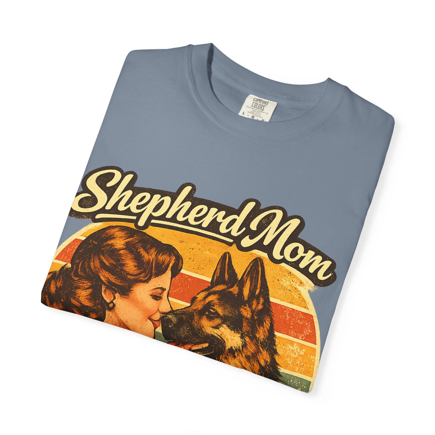 Shepherd Mom Vintage Portrait T-Shirt | German Shepherd Mom Tee