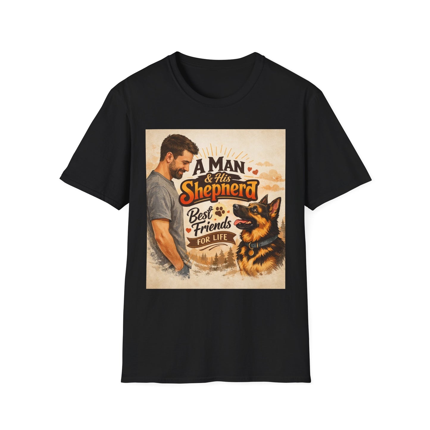 A Man & His Shepherd T‑Shirt — German Shepherd Dog Lover Tee