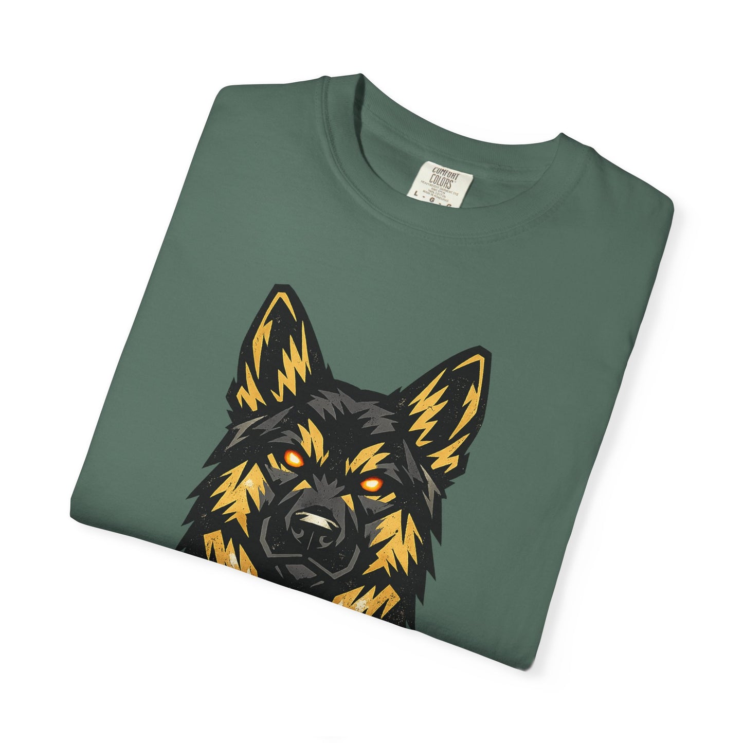 Alpha Energy German Shepherd Head T‑Shirt – Athletic Logo Dog Lover Tee | Bold Working Dog Graphic for Fitness & Streetwear | T‑Shirt