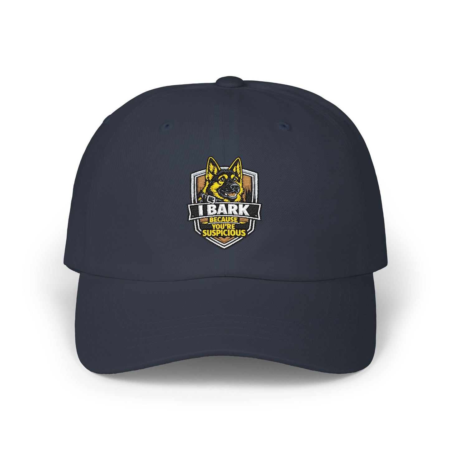 Dad Cap — "Bark If I’m Obedient" German Shepherd Embroidered Hat