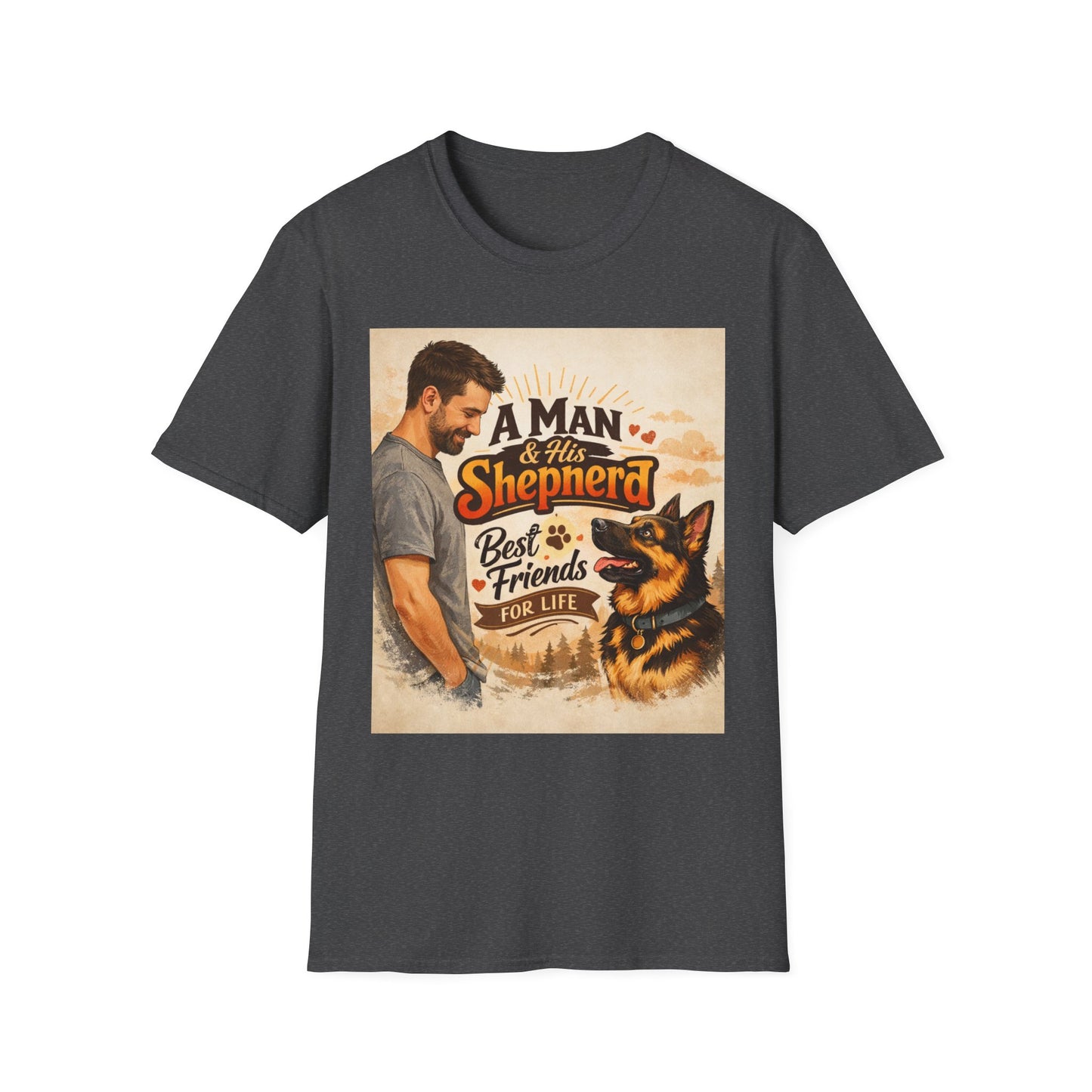 A Man & His Shepherd T‑Shirt — German Shepherd Dog Lover Tee