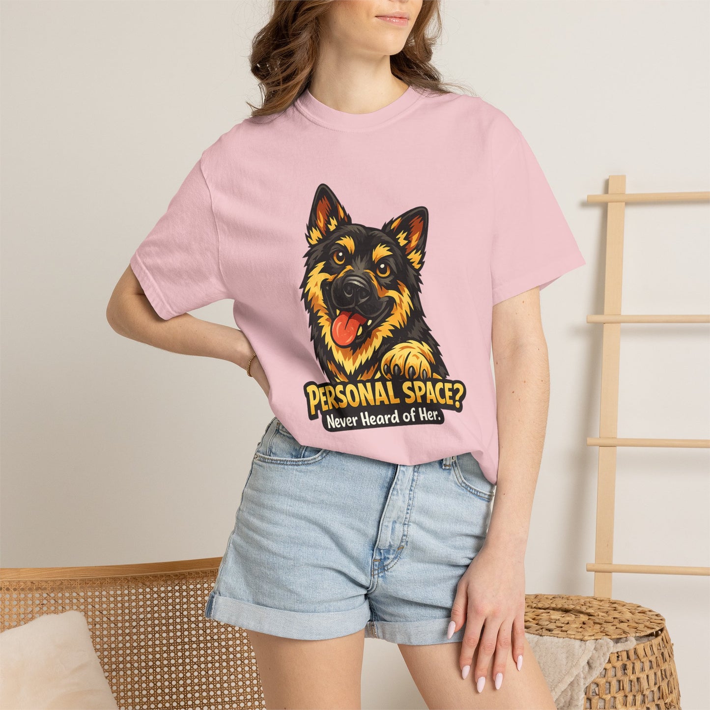 Personal Space? Never Heard of Her German Shepherd T-Shirt | Funny Dog Tee