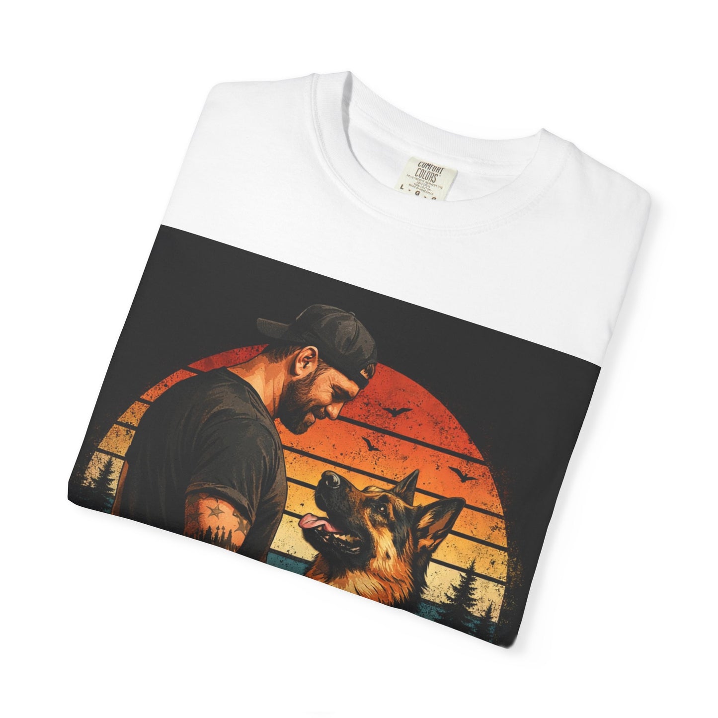 Best Dog Dad Ever Shirt | German Shepherd Dog Dad Tee | Loyal Companions Forever Friends | Comfort Colors 1717 Vintage Tee