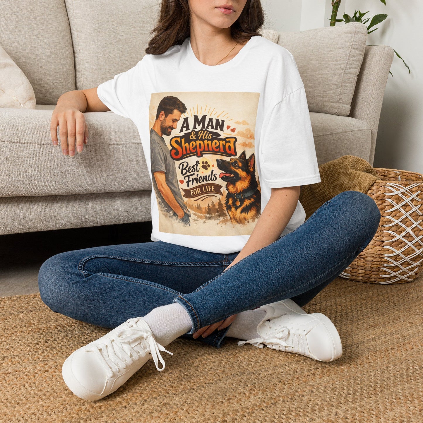 A Man & His Shepherd T‑Shirt — German Shepherd Dog Lover Tee