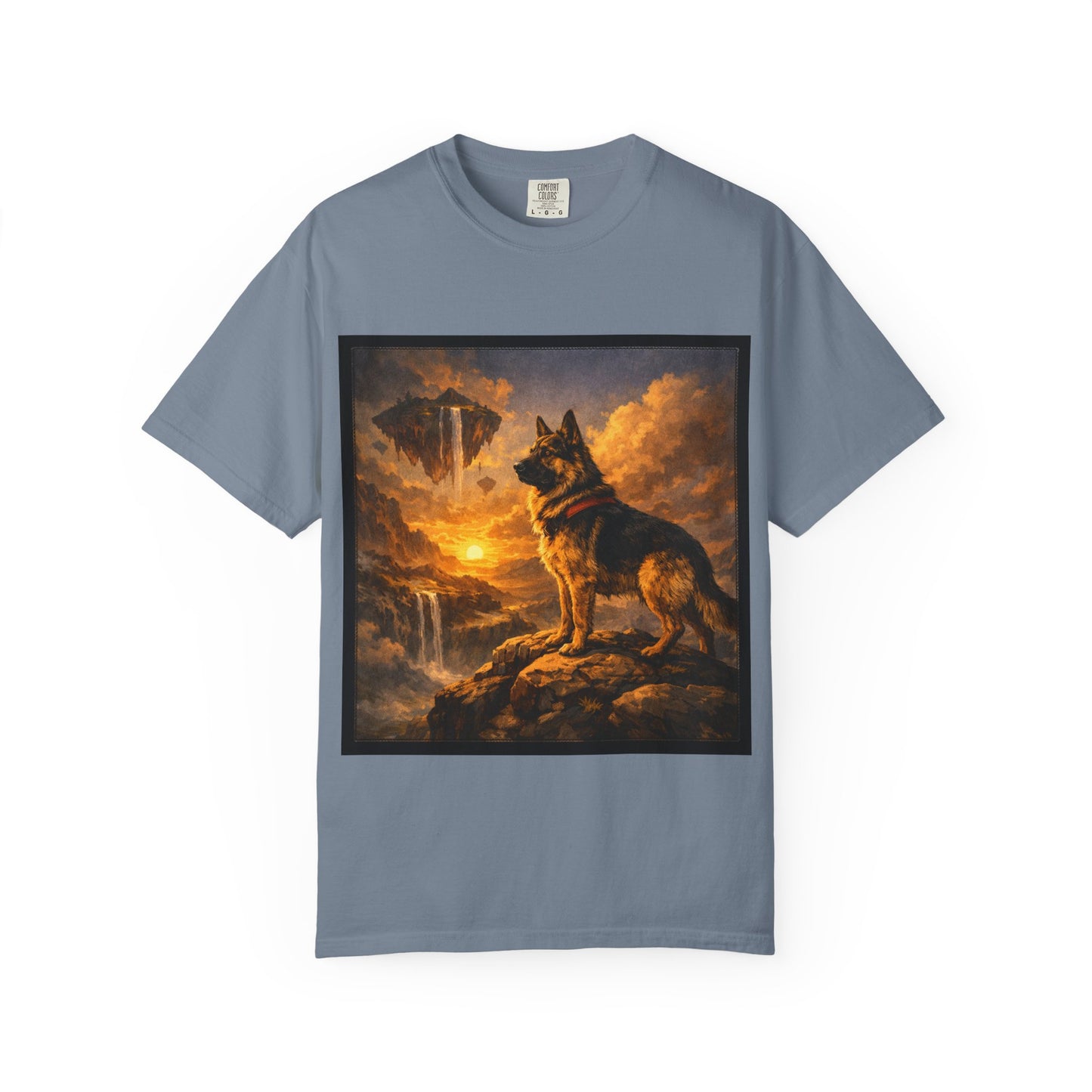 German Shepherd at Sunset T-shirt | Dog Portrait, Epic Landscape