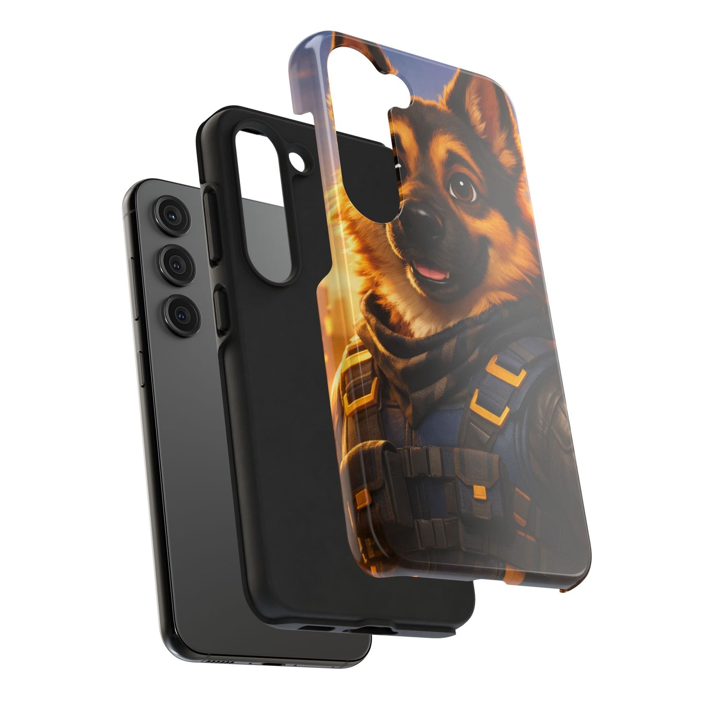 German Shepherd Tactical Hero Phone Case – Tough Protective Cover for iPhone & Samsung