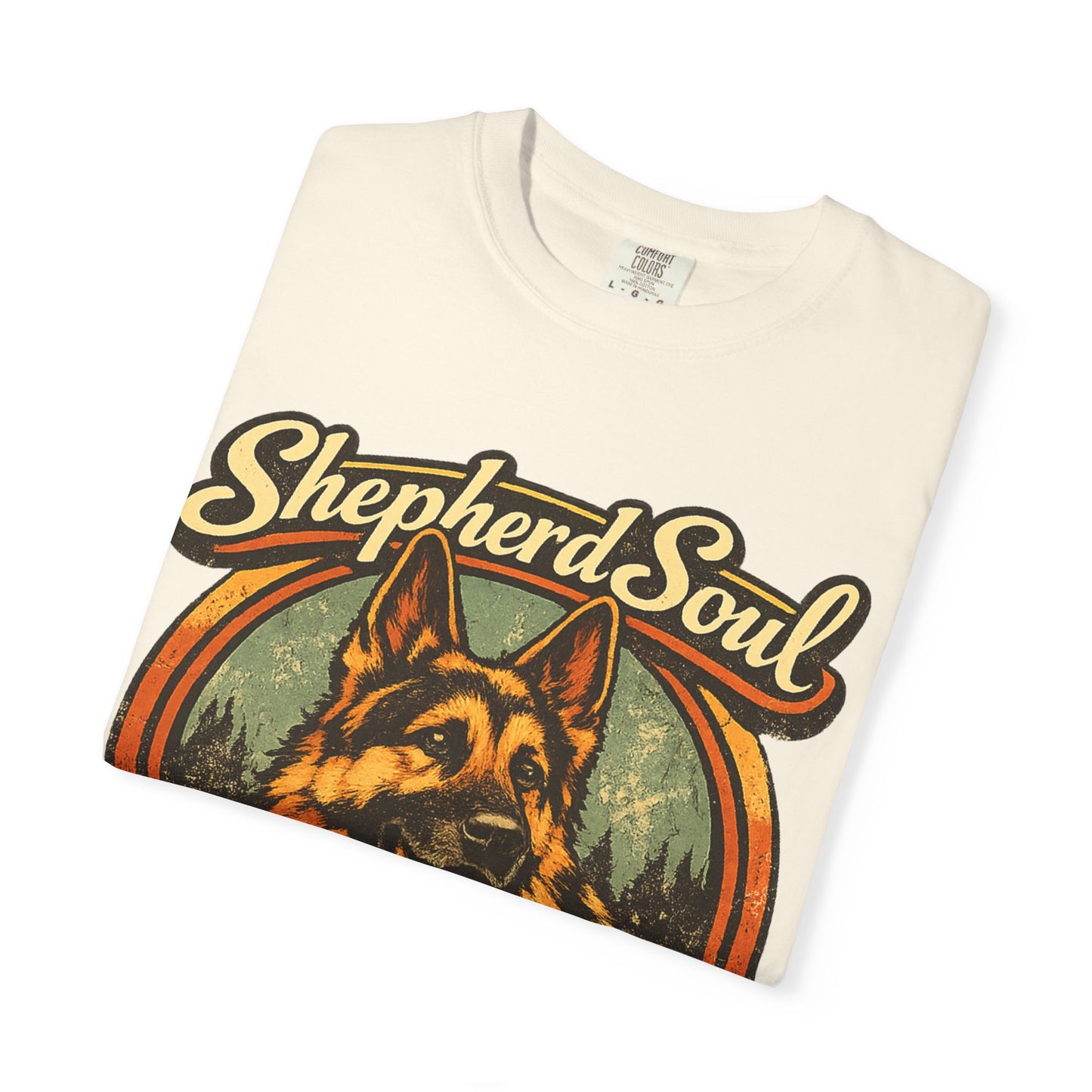 Shepherd Soul German Shepherd Portrait T-Shirt | Loyal Hearts Never Fade