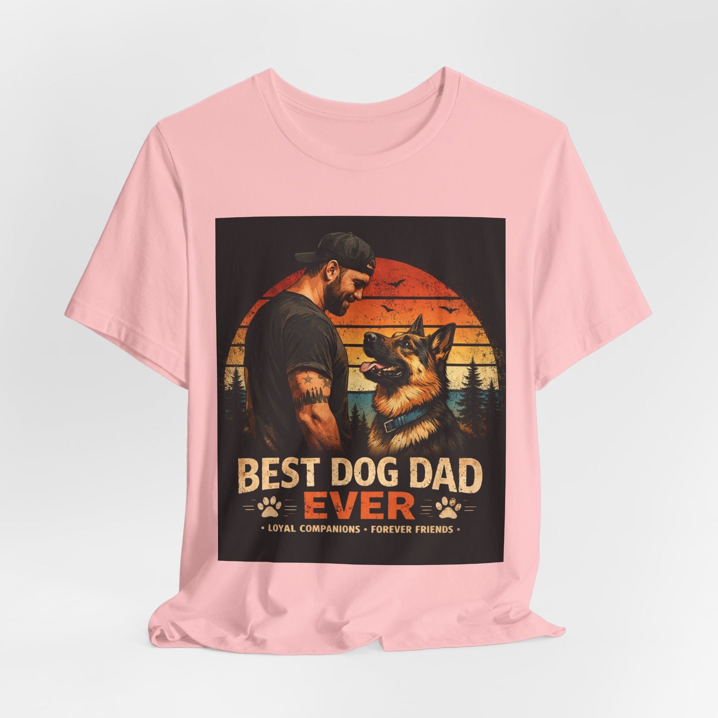 Best Dog Dad Ever Shirt | German Shepherd Dog Dad Tee | Loyal Companions Forever Friends | Bella Canvas 3001 Soft Tee