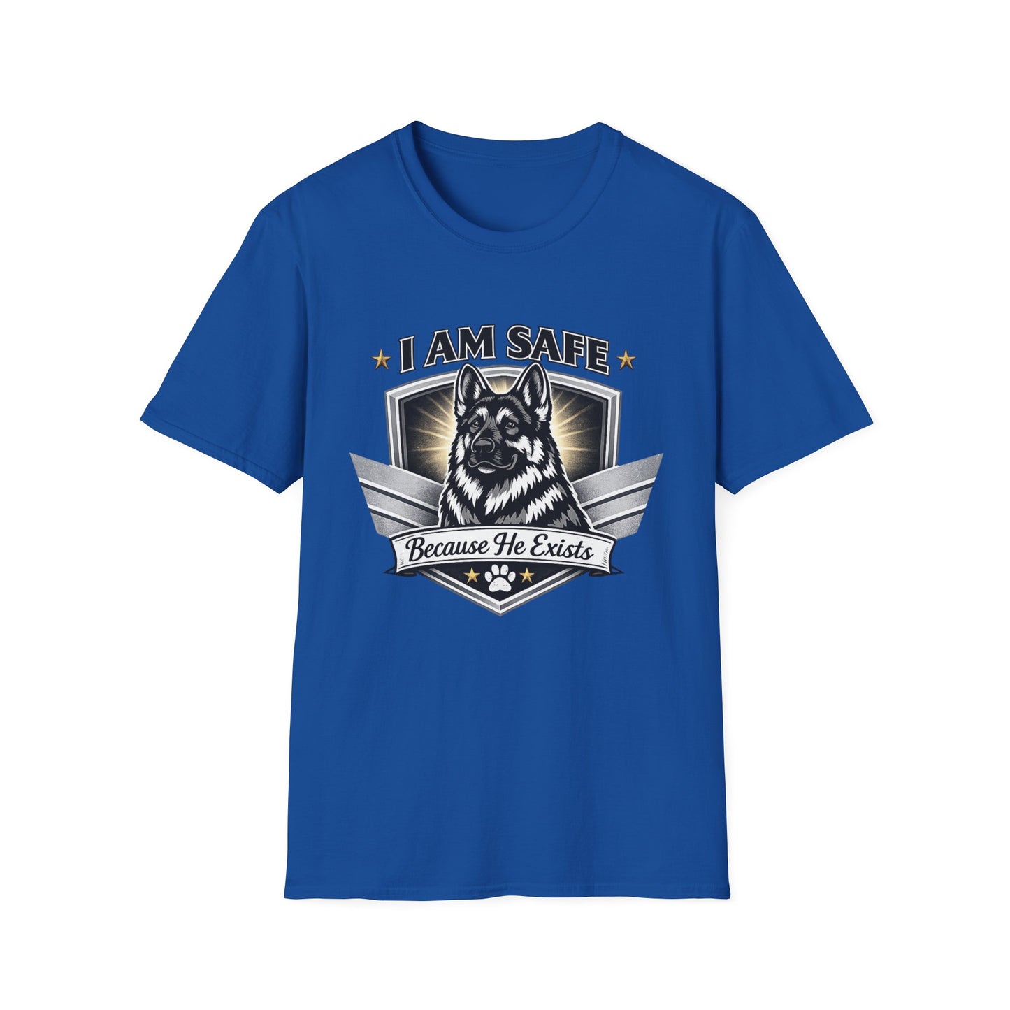 I AM SAFE German Shepherd T-Shirt — K9 Protection Dog Lover Tee